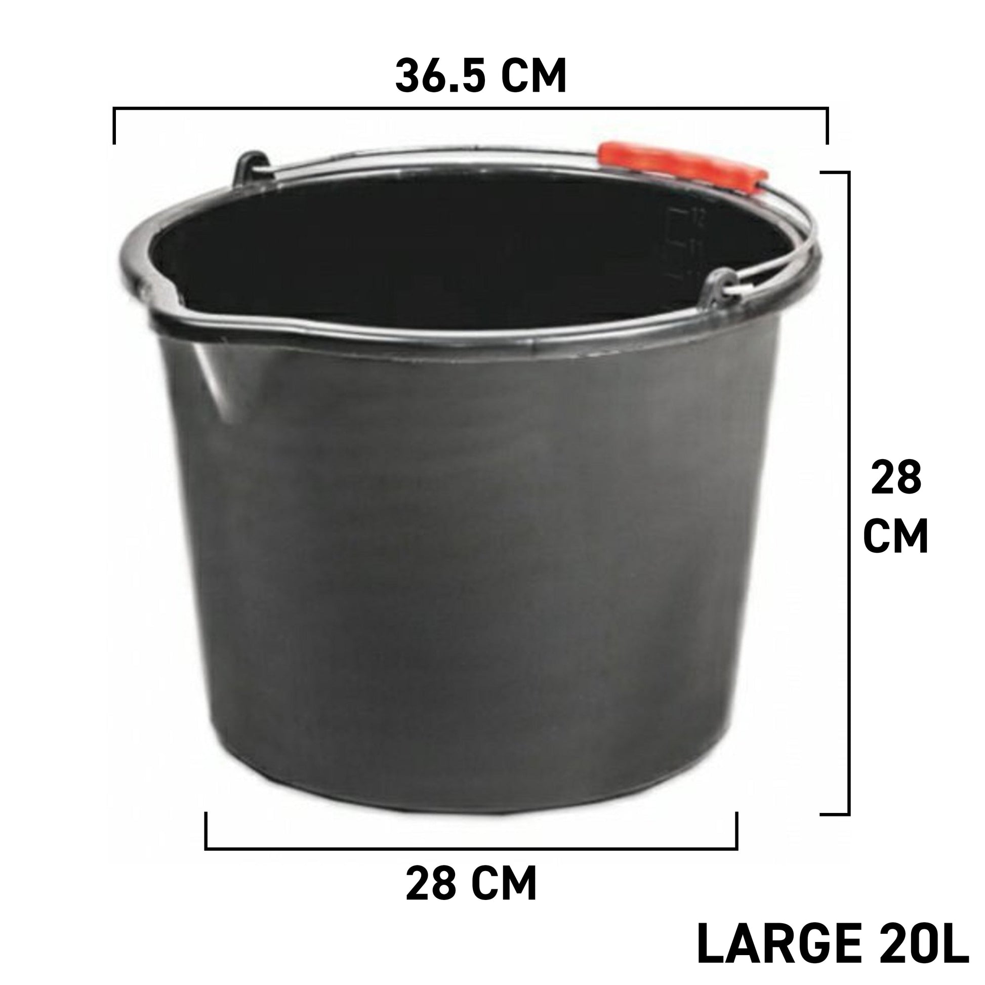 Black PP Bucket 20L - Best4Trade-Retail OTHER