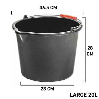 Black PP Bucket 20L - Best4Trade-Retail OTHER