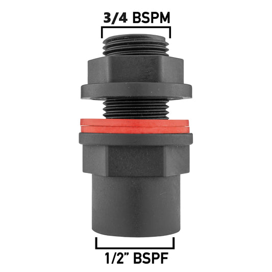 Water Butt 3/4" BSP Male With 1/2" BSP Female Outlet - Best4Trade-Retail Tech Hose & Fittings