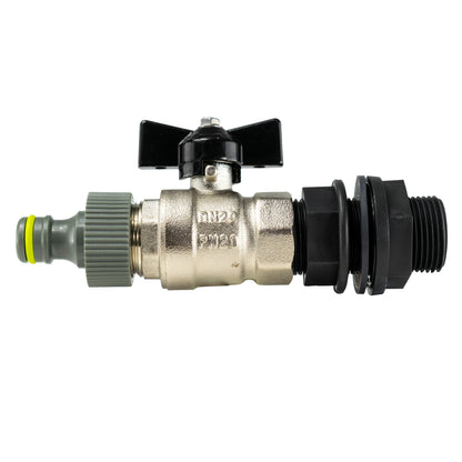 Water Butt Kit 1/2” BSP with Metal Bib Valve and Quick Connect Outlet - Best4Trade-Retail Garden watering