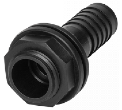 Tank Connector with Washer & Nut 1/2" BSPM - 1/2" Barb - Best4Trade-Retail Tech Hose & Fittings