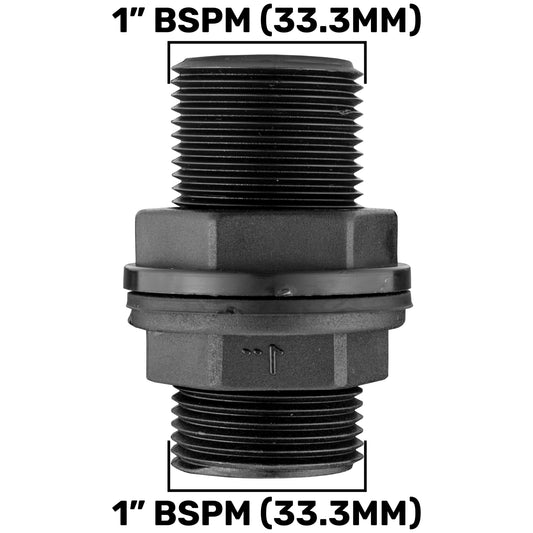 Tank Connector with Washer 1" BSPM - Best4Trade-Retail Tech Hose & Fittings