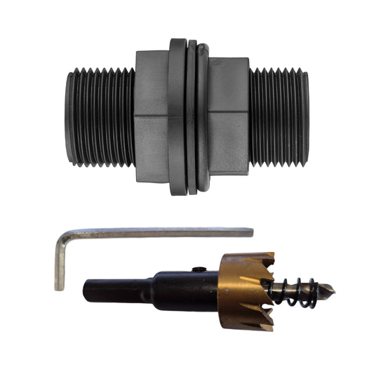 Tank Connector with Washer 3/4" BSPM and Drill Bit - Best4Trade-Retail Tech Hose & Fittings