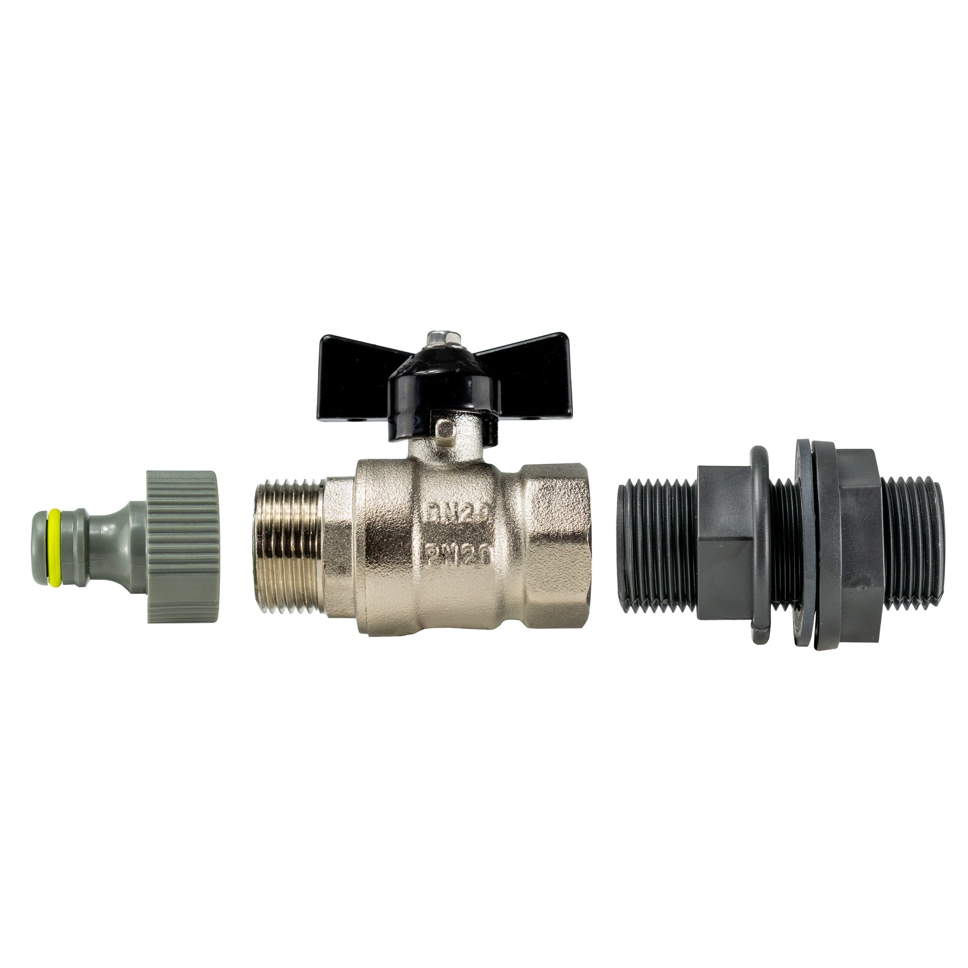 Water Butt Kit 3/4” BSP with Metal Bib Valve and Quick Connect Outlet - Best4Trade-Retail Garden watering