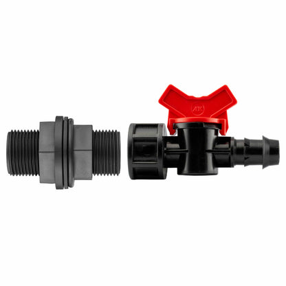 ¾” BSP Water Butt Fitting with 16mm Barb Irrigation Valve - Best4Trade-Retail Garden watering