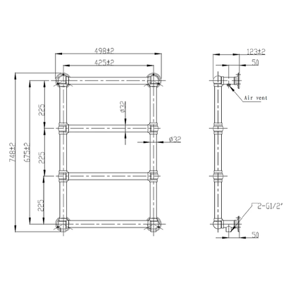 Sophia Wall Mounted Towel Rail - Bayswater Bathrooms