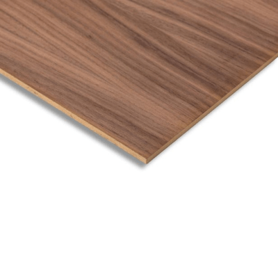 Black Walnut Veneered MDF 2 Sides Crown Cut - 2440mm x 1220mm x 19mm - Build4less