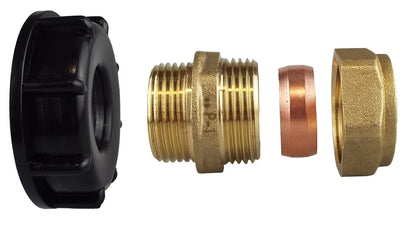 IBC 2” S60X6 Cap with Brass Compression Straight 1” BSP – 28mm - Best4Trade-Retail