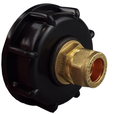IBC 2” S60X6 Cap with Brass Compression Straight ½” BSP – 15mm - Best4Trade-Retail
