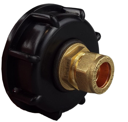 IBC 2” S60X6 Cap with Brass Compression Straight ½” BSP – 15mm - Best4Trade-Retail
