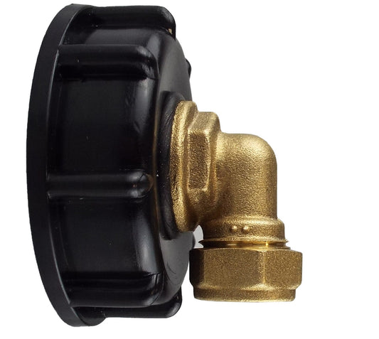 IBC 2” S60X6 Cap with Brass Compression Elbow ¾” BSP – 15mm - Best4Trade-Retail