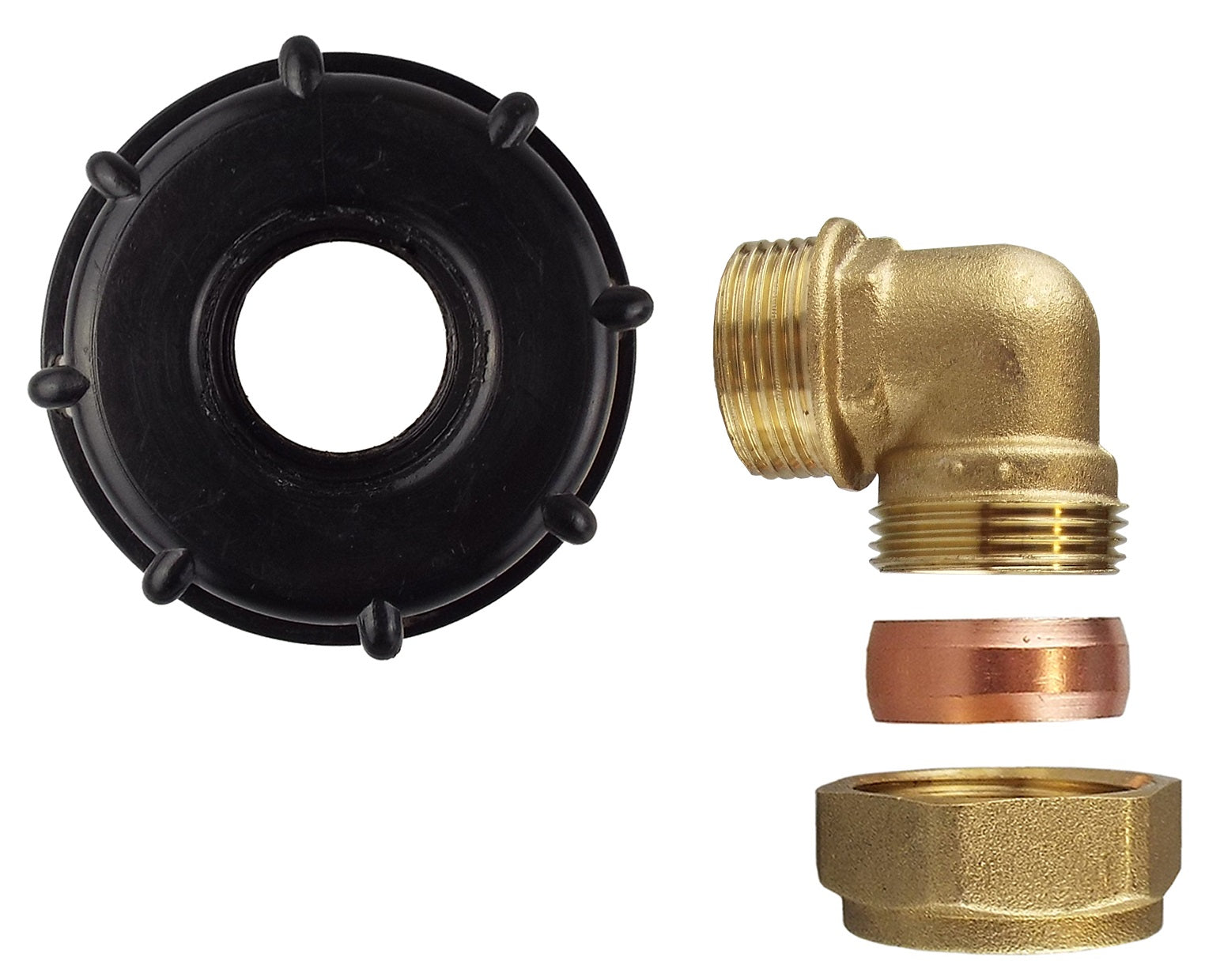 IBC 2” S60X6 Cap with Brass Compression Elbow 1” BSP – 28mm - Best4Trade-Retail