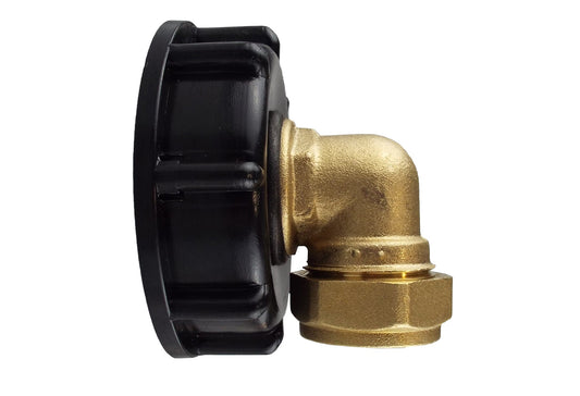 IBC 2” S60X6 Cap with Brass Compression Elbow ¾” BSP – 22mm - Best4Trade-Retail
