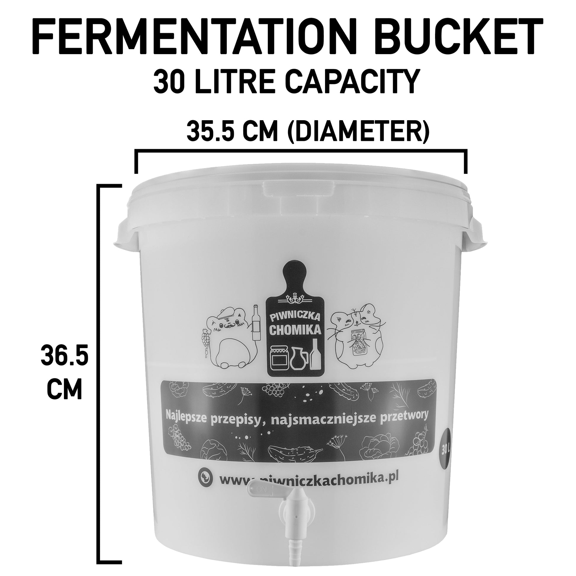 Home Brew Bucket 30L with Tap - Best4Trade-Retail Costwise Home Brewing