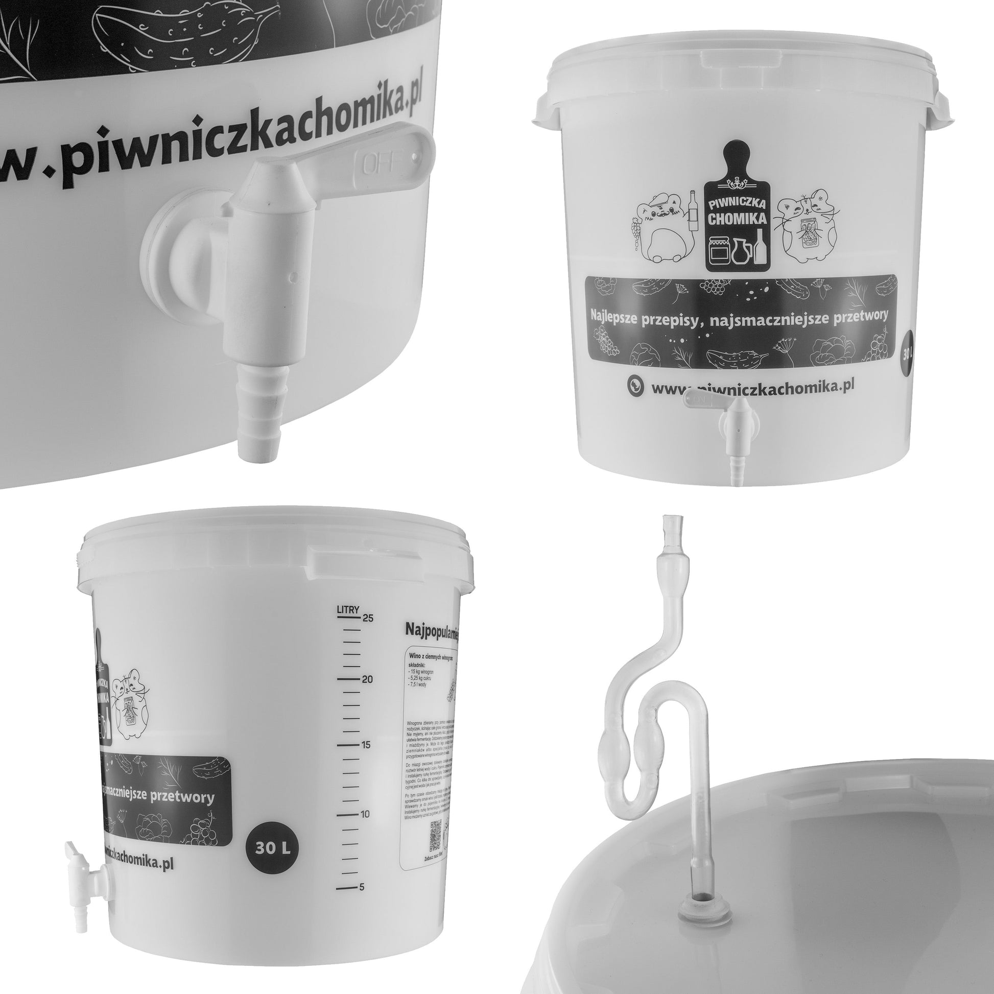 Home Brew Bucket 30L with Tap - Best4Trade-Retail Costwise Home Brewing