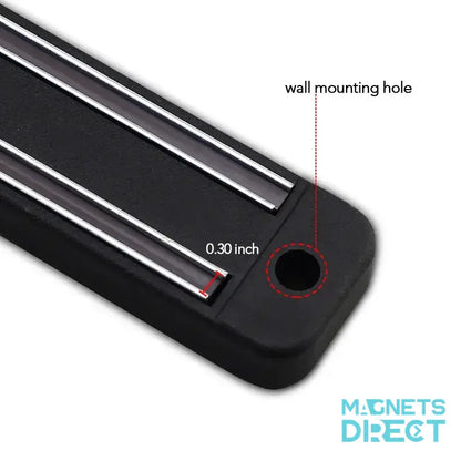 Magnetic Kitchen Knife Holder - Black - Magnets Direct
