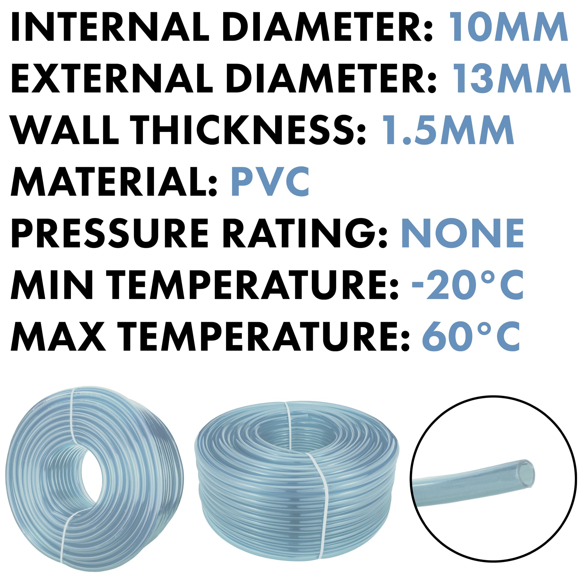 Clear PVC Pipe 10mm*13mm - Best4Trade-Retail Tech Hose & Fittings