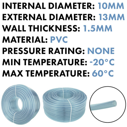 Clear PVC Pipe 10mm*13mm - Best4Trade-Retail Tech Hose & Fittings