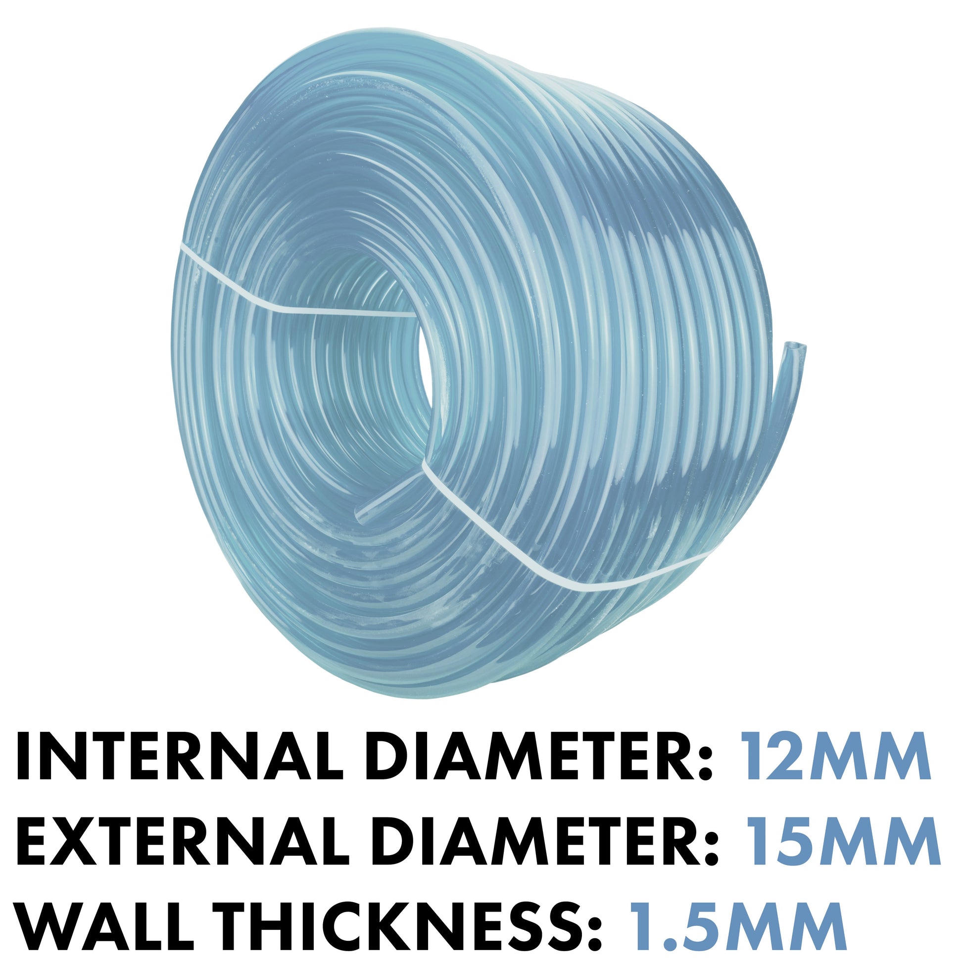 Clear PVC Pipe 12mm*15mm - Best4Trade-Retail Tech Hose & Fittings