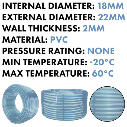 Clear PVC Pipe 18mm*22mm - Best4Trade-Retail Tech Hose & Fittings