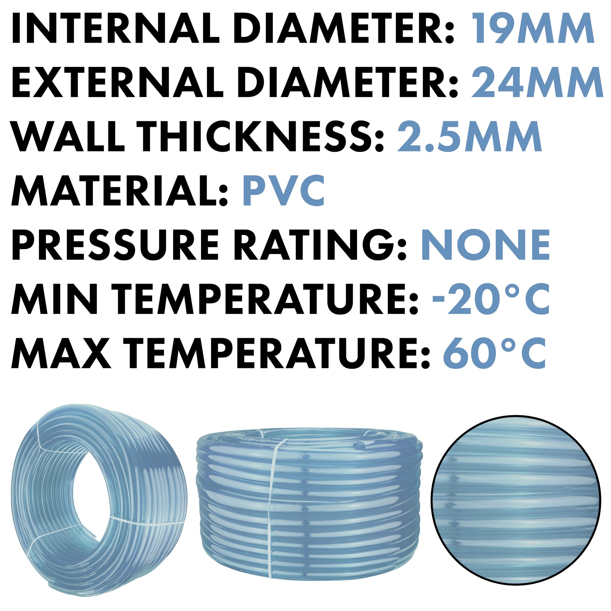 Clear PVC Pipe 19mm*24mm - Best4Trade-Retail Tech Hose & Fittings