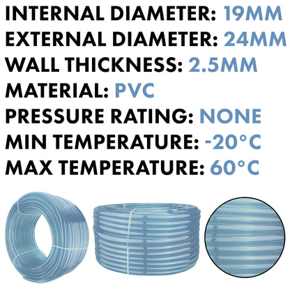 Clear PVC Pipe 19mm*24mm - Best4Trade-Retail Tech Hose & Fittings