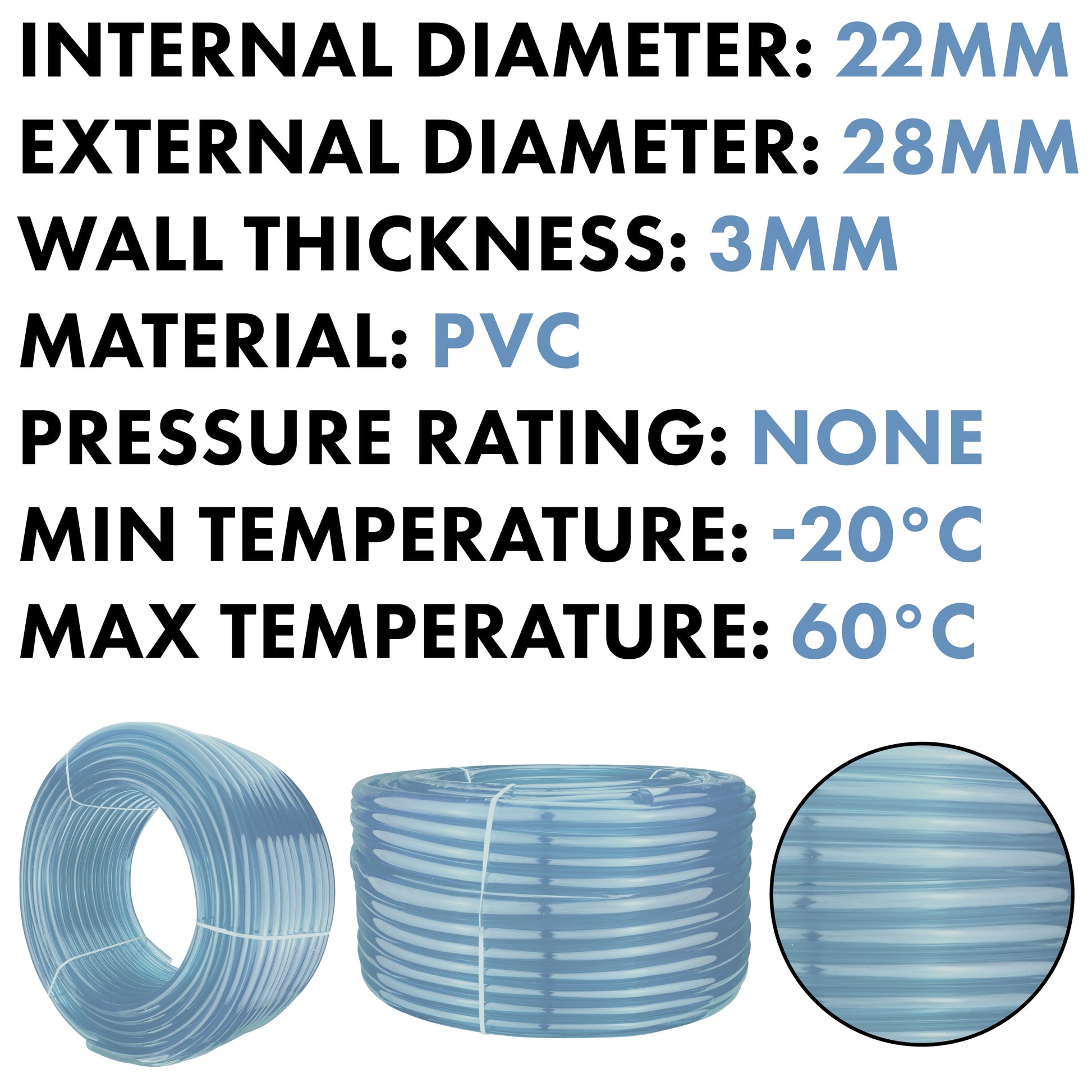 Clear PVC Pipe 22mm*28mm - Best4Trade-Retail Tech Hose & Fittings