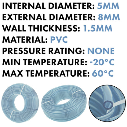 Clear PVC Pipe 5mm*8mm - Best4Trade-Retail Tech Hose & Fittings