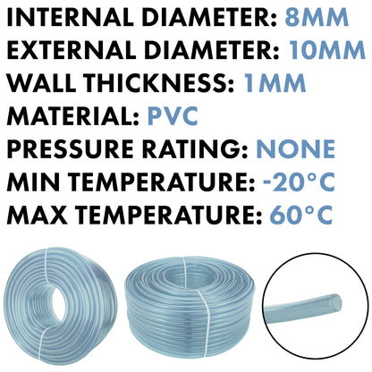Clear PVC Pipe 8mm*10mm - Best4Trade-Retail Tech Hose & Fittings