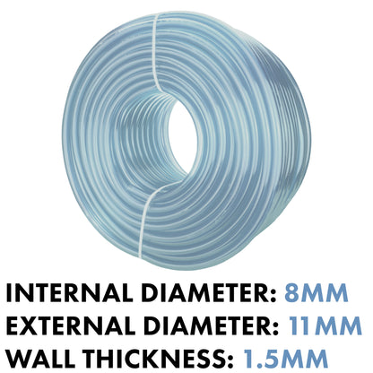 Clear PVC Pipe 8mm*11mm - Best4Trade-Retail Tech Hose & Fittings