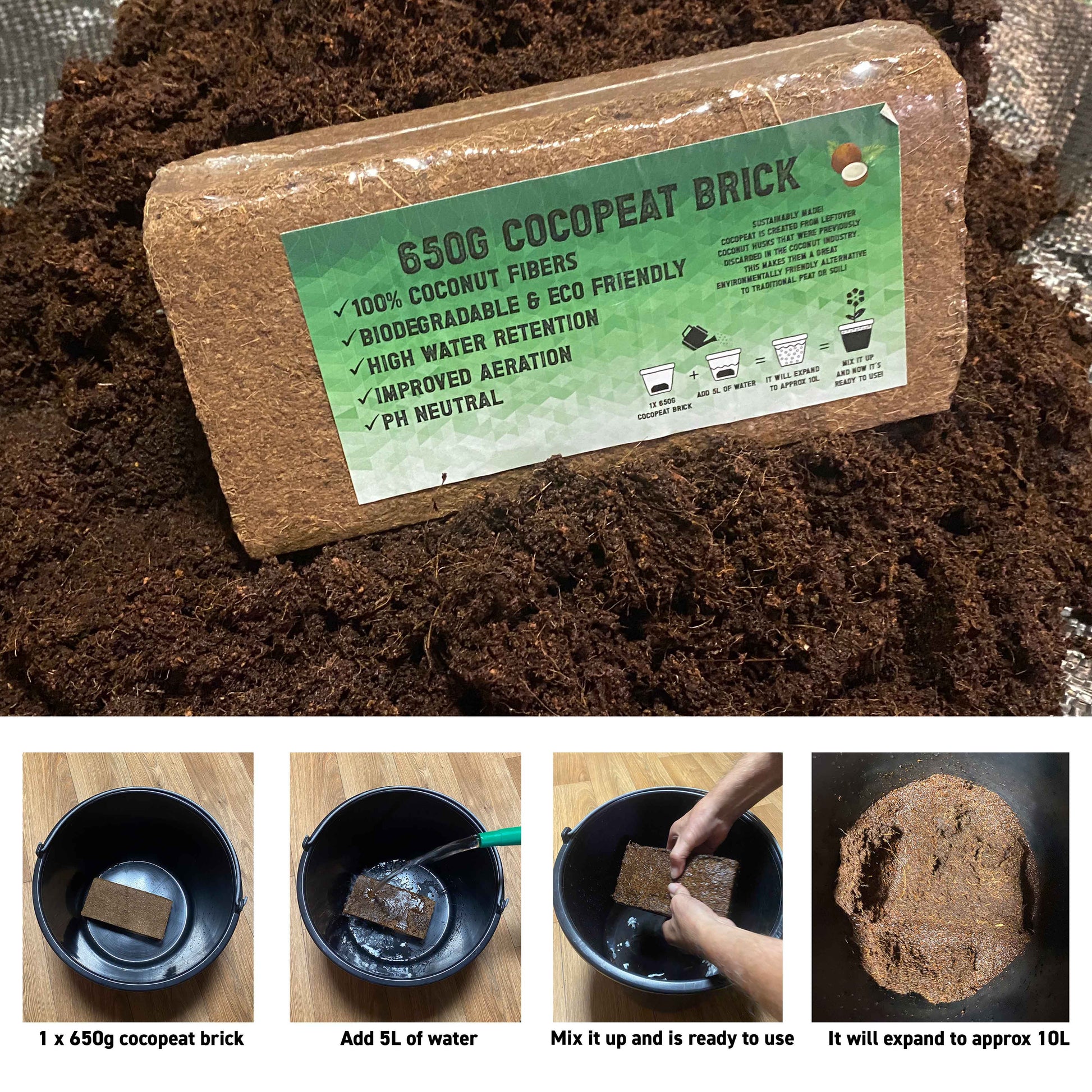 Coco Coir, Natural Compost, Organic Coconut Fibre - Best4Trade-Retail