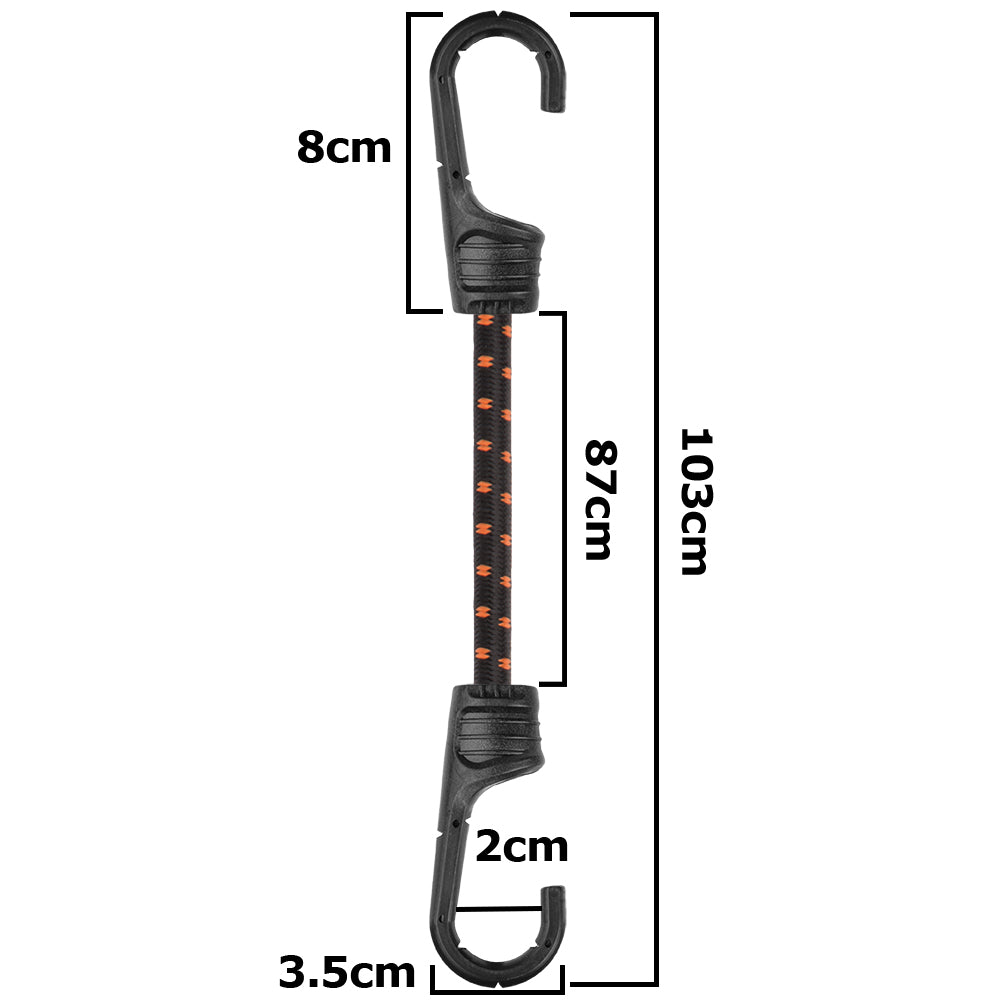 Bungee Cord Hook with PVC-coated Metal Hooks 100cm - Best4Trade-Retail OTHER