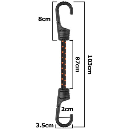 Bungee Cord Hook with PVC-coated Metal Hooks 100cm - Best4Trade-Retail OTHER
