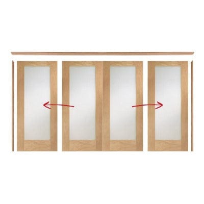 Oak Sliding Door Frame - 2pcs (includes hardware kit) 3500mm - XL Joinery