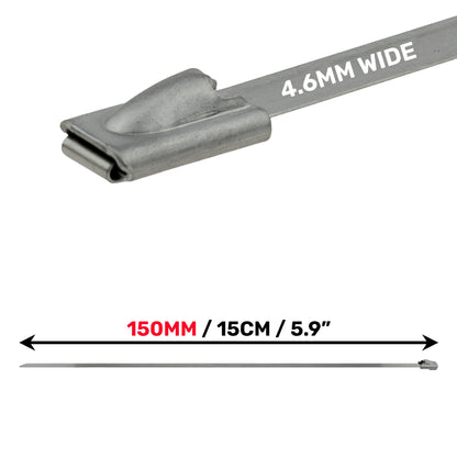 Stainless Steel Cable Ties 4.6mm x 150mm - Best4Trade-Retail Cable ties