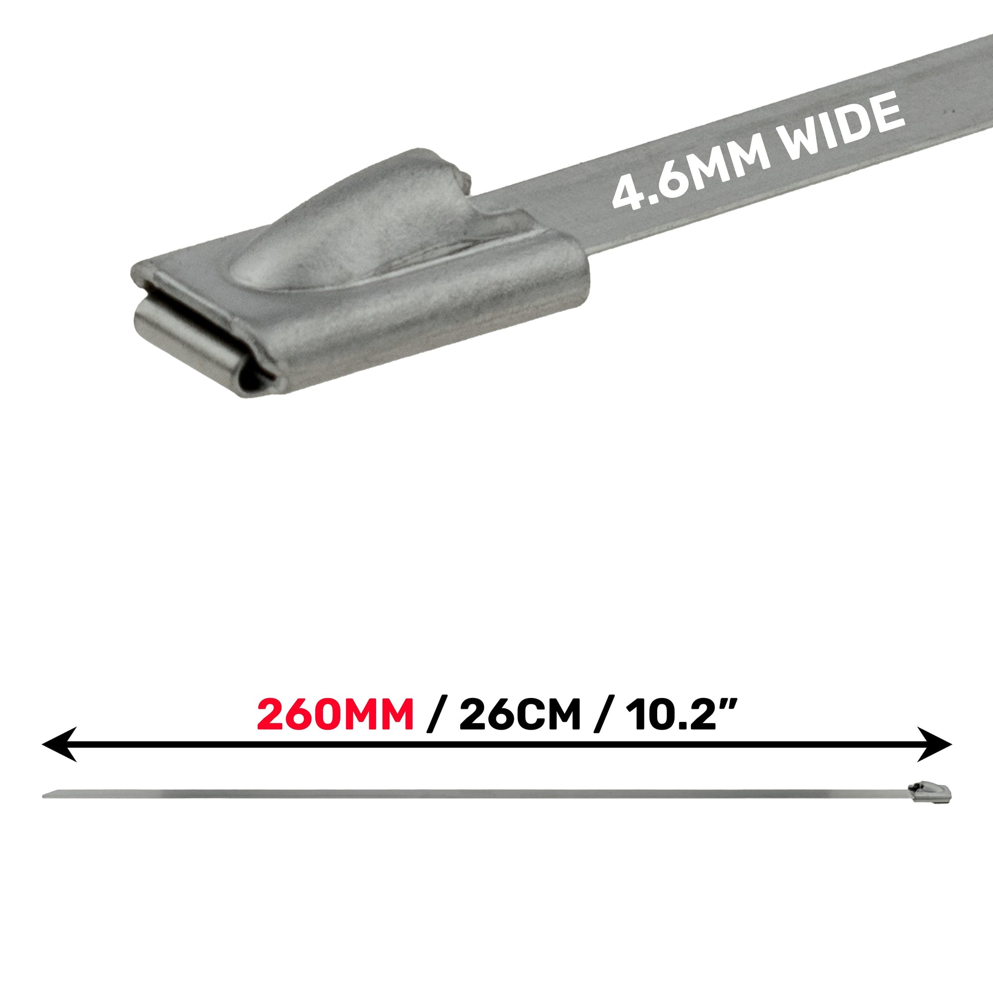 Stainless Steel Cable Ties 4.6mm x 260mm - Best4Trade-Retail Cable ties