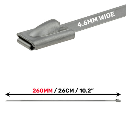 Stainless Steel Cable Ties 4.6mm x 260mm - Best4Trade-Retail Cable ties