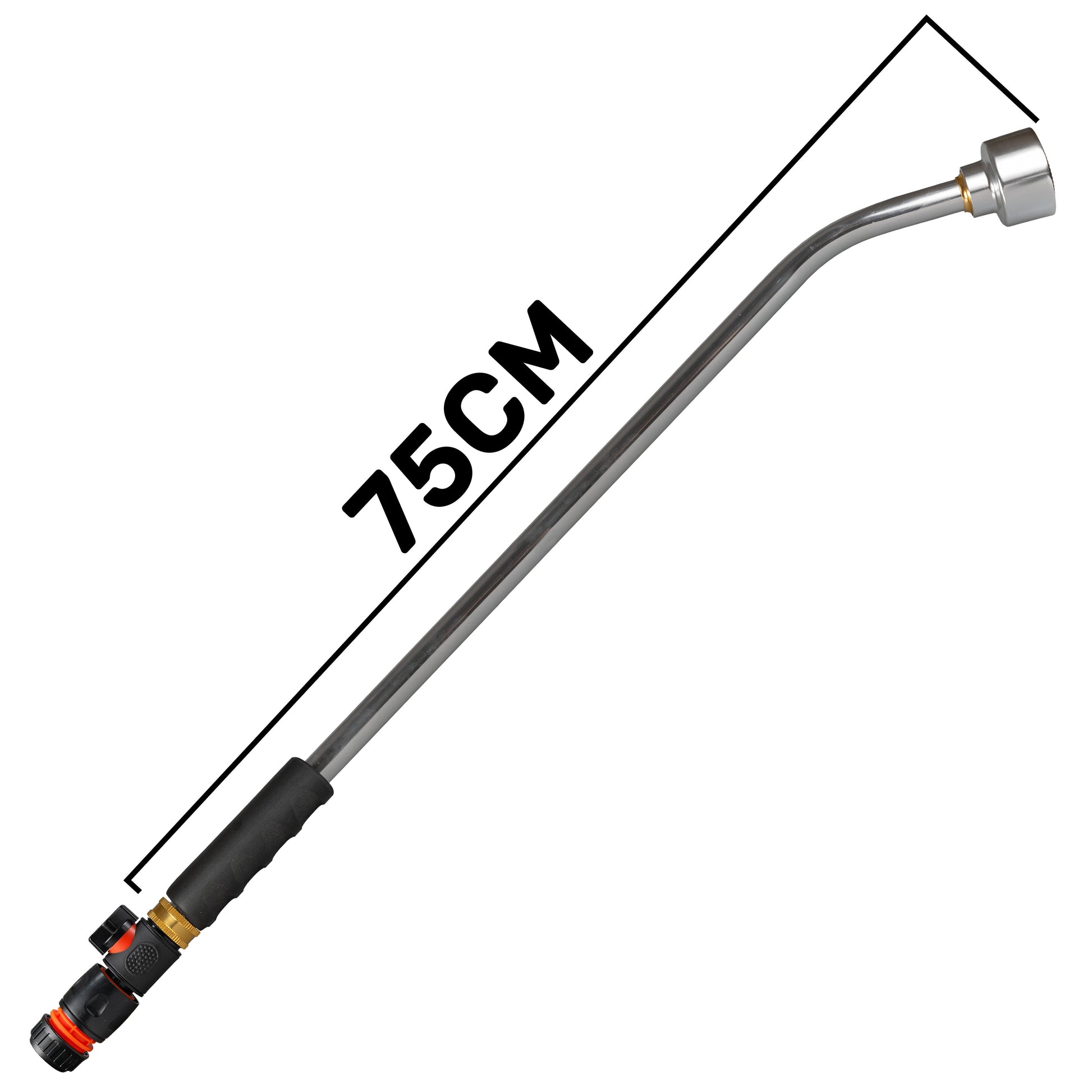 75cm Garden Watering Lance with Quick Connect Valve (Black) and Hose Connector - Best4Trade-Retail Garden watering