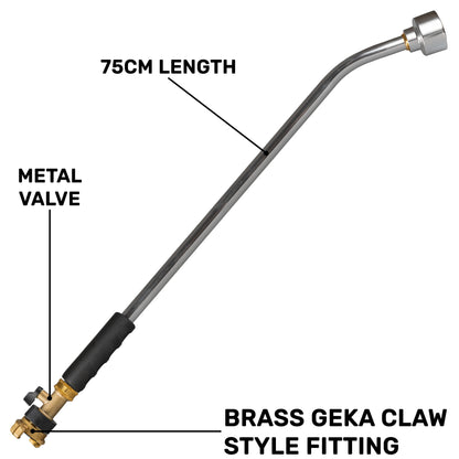 75cm Garden Watering Lance with Brass Valve and Geka Type Fitting - Best4Trade-Retail Garden watering