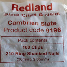 Load image into Gallery viewer, Redland Cambrian Slate Clip &amp; Nail Pack - Redland Roofing
