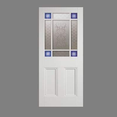 Downham White Primed 9 Unglazed Panels Interior Door - 1981mm x 762mm - LPD Doors