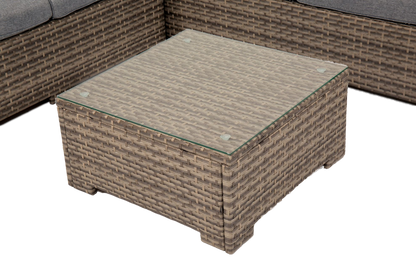 Chesterton Grey 5 Seater Corner Rattan Garden Sofa Lounge Set and Cushion Box Bundle