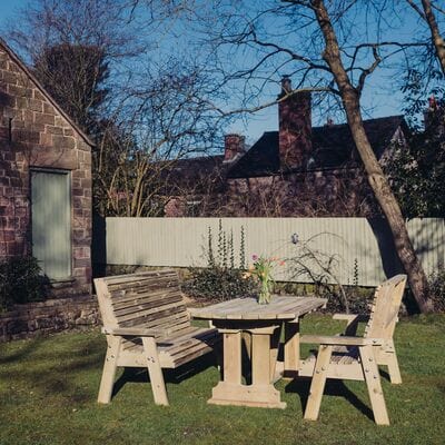 Churnet Valley Ergo 4 Seat Table Set 2 Benches - Churnet Valley