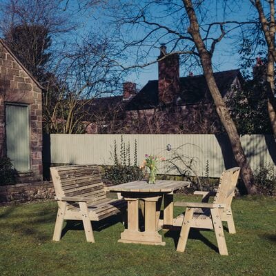 Churnet Valley Ergo 4 Seat Table Set 2 Benches - Churnet Valley