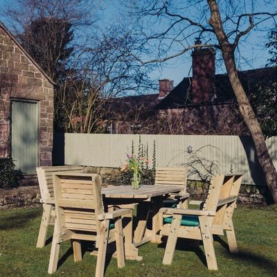 Churnet Valley Ergo 8 Seat Table Set 2 x 3 Seater Benches and 2 Chairs - Churnet Valley