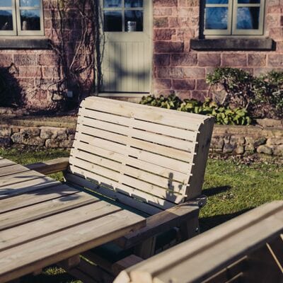 Churnet Valley Ergo 8 Seater Square Set 4 Chairs and 2 Benches - Churnet Valley