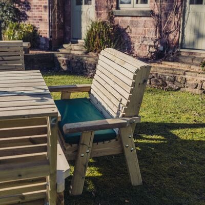 Churnet Valley Ergo 8 Seater Square Set 4 Chairs and 2 Benches - Churnet Valley