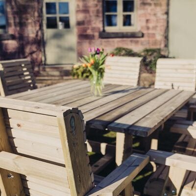 Churnet Valley Ergo 8 Seater Square Set 8 Chairs - Churnet Valley