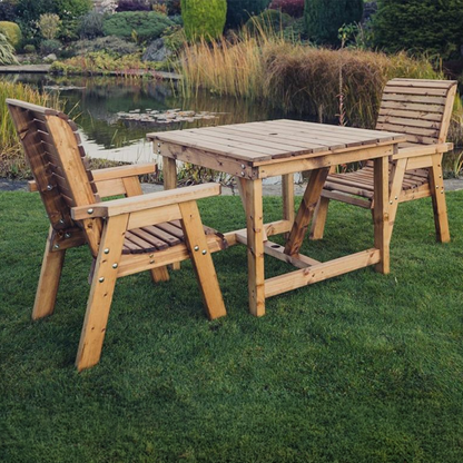Churnet Valley 2 Seat Bistro Set 2 x Chairs 99cm Table - Churnet Valley