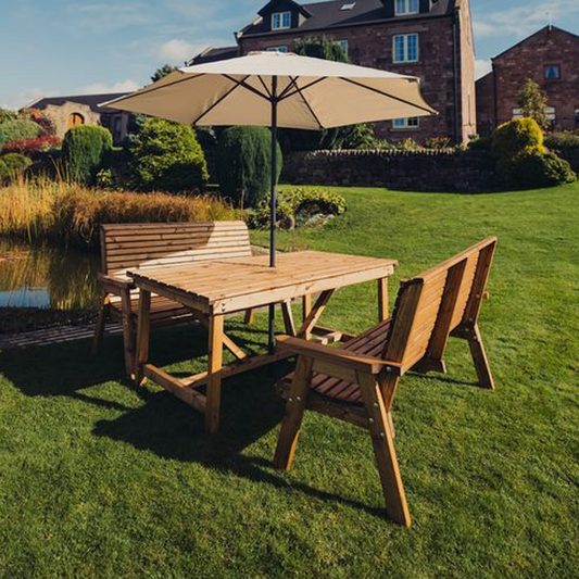 Churnet Valley 4 Seat Set 2 x 2 Seat Benches - Churnet Valley